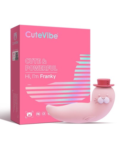 Вакуумний вібратор CuteVibe Franky Pink