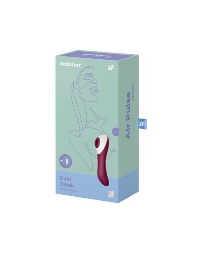 Вакуумный стимулятор с вибрацией Satisfyer Dual Crush Wine Red