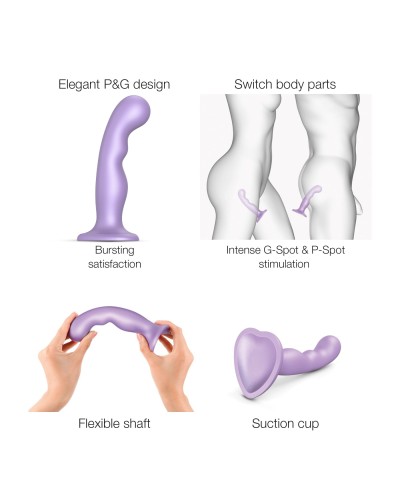 Насадка для страпона Strap-On-Me DILDO PLUG P&G LILAS METALLIC - M