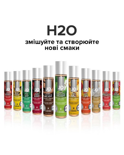 Змазка на водній основі System JO H2O — Green Apple (30 мл) без цукру, рослинний гліцерин