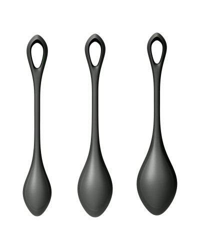 Набір йоні намистин Satisfyer Yoni Power 2 Black, діаметр 2-2,5-3см, маса 22-44-73 г