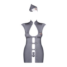 Obsessive Stewardess 3 pcs costume grey S/M