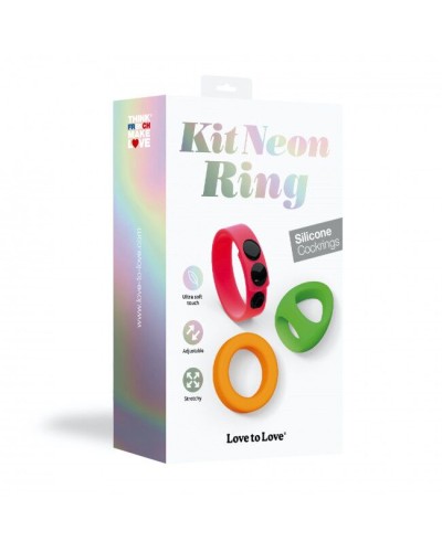 Набор ярких эрекционных колец Love To Love NEON RING KIT