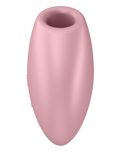 Вакуумный стимулятор-сердечко с вибрацией Satisfyer Cutie Heart Light Red