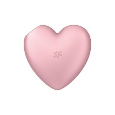 Вакуумний стимулятор-серце з вібрацією Satisfyer Cutie Heart Light Red