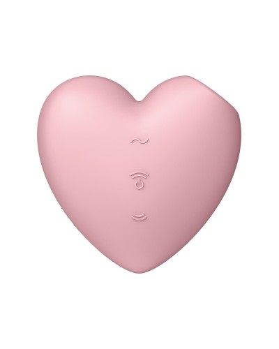 Вакуумный стимулятор-сердечко с вибрацией Satisfyer Cutie Heart Light Red