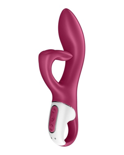 Вібратор-кролик із потрійним відростком Satisfyer Embrace me Berry, 2 мотори, діаметр 3,6 см