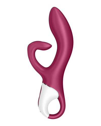 Вібратор-кролик із потрійним відростком Satisfyer Embrace me Berry, 2 мотори, діаметр 3,6 см