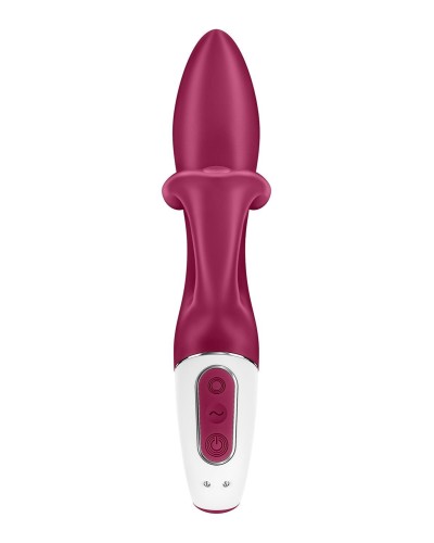 Вібратор-кролик із потрійним відростком Satisfyer Embrace me Berry, 2 мотори, діаметр 3,6 см