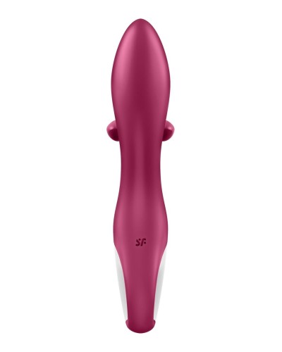 Вібратор-кролик із потрійним відростком Satisfyer Embrace me Berry, 2 мотори, діаметр 3,6 см