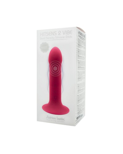 Дилдо с вибрацией Adrien Lastic Hitsens 2 Pink, отлично для страпона, макс диаметр 4см, длина 17,2см