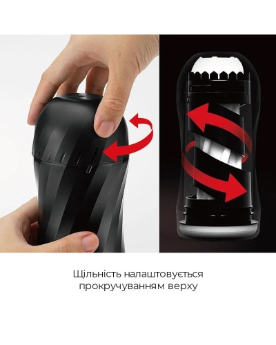 Мастурбатор Tenga Air-Tech TWIST Tickle Red зі змінною тугістю обхвату, ефект глибокого мінету