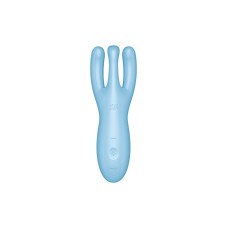 Кліторальний смарт вібратор Satisfyer Threesome 4 Blue з трьома пальчиками