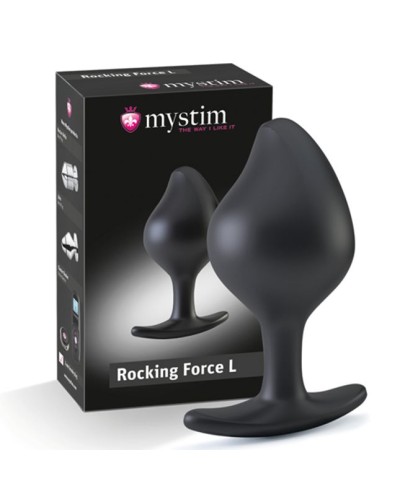 Силіконова анальна пробка Mystim Rocking Force L для електростимулятора, діаметр 4,7 см