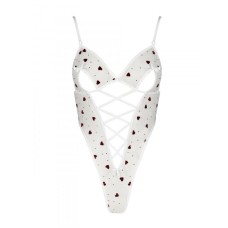 Эротическое боди с рисунком LOVELIA BODY white S/M - Passion