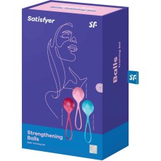 Вагінальні кульки Satisfyer Strengthening Balls (3шт), діаметр 3,8см, маса 62-82-98г, монолітні
