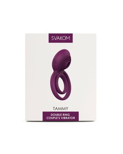 Подвійне ерекційне кільце з вібрацією Svakom Tammy Violet