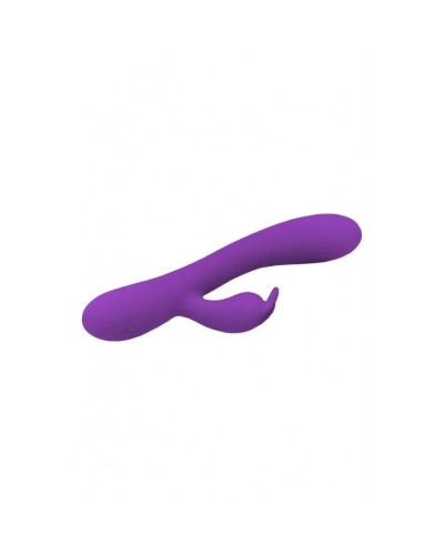 Вібратор-кролик Wooomy Gili-Gili Vibrator with Heat Purple, відросток з вушками, підігрів до 40 °С