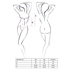 Комплект білизни IMAGINE SET OpenBra black L/XL - Passion: ліф - міні-сорочка, трусики з оборками