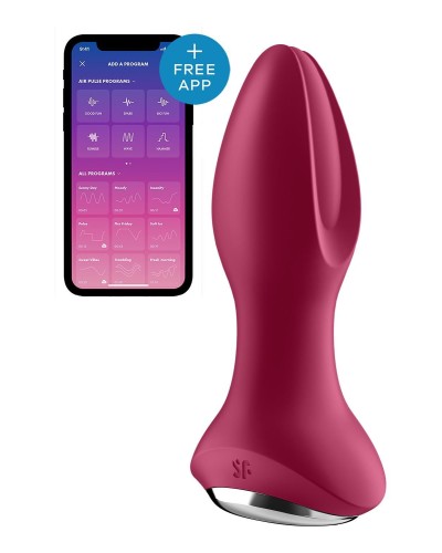 Анальная смарт вибропробка с жемчужным массажем Satisfyer Rotator Plug 2+ Violet