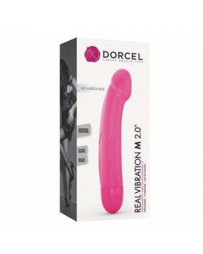 Вибратор Dorcel Real Vibration M Magenta 2.0, диам 3,7см, перезаряжаемый, для точки G