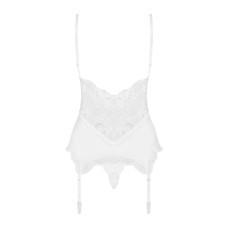 Obsessive 810-COR-2 corset & thong white S/M