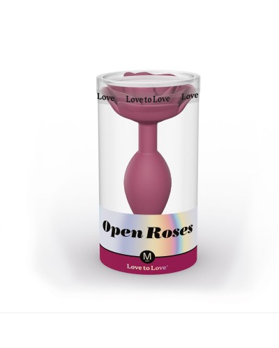 Силиконовая анальная пробка Love To Love OPEN ROSES M SIZE - PLUM STAR