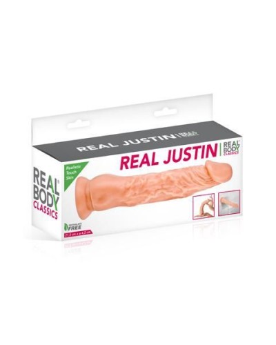 Фалоімітатор Real Body — Real Justin Flesh, TPE, діаметр 4,2 см