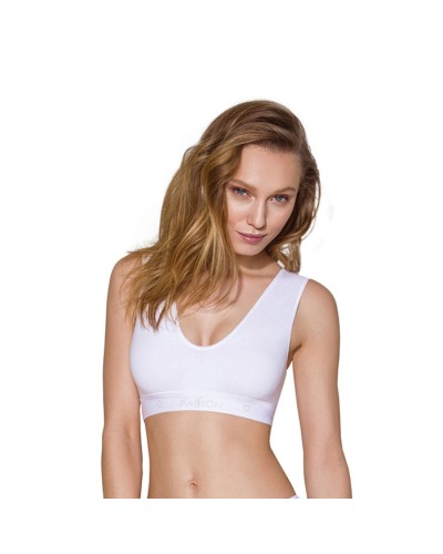 Спортивний топ з еластичної бавовни Passion PS005 TOP white, size XL