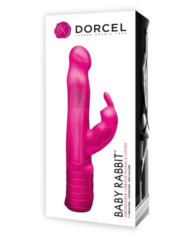 Вибратор-кролик Dorcel Baby Rabbit Pink с жемчужным массажем и вращающейся головкой