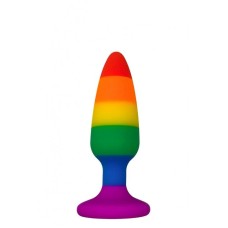 Анальна пробка Wooomy Hiperloo Silicone Rainbow Plug S