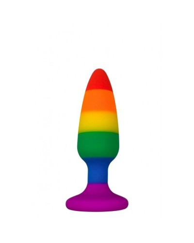 Анальна пробка Wooomy Hiperloo Silicone Rainbow Plug S