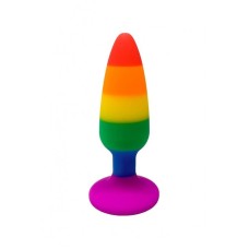 Анальна пробка Wooomy Hiperloo Silicone Rainbow Plug S