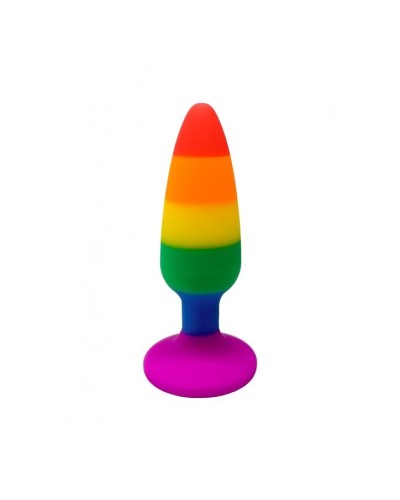 Анальна пробка Wooomy Hiperloo Silicone Rainbow Plug S