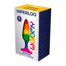 Анальна пробка Wooomy Hiperloo Silicone Rainbow Plug S
