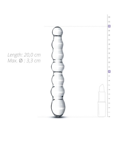 Стеклянный дилдо в виде бусин Gildo Glass Dildo No. 19