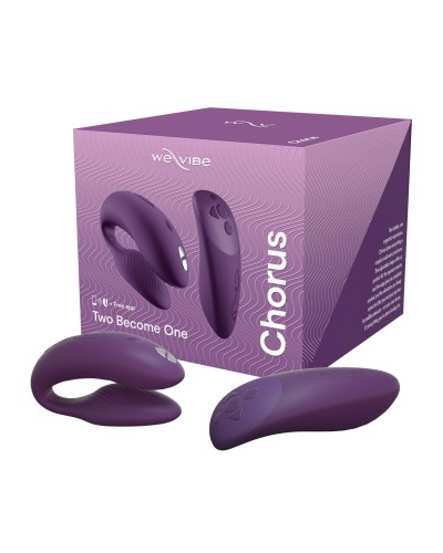 Смарт-вибратор для пар We-Vibe Chorus Purple, сенсорное управление вибрациями сжатием пульта