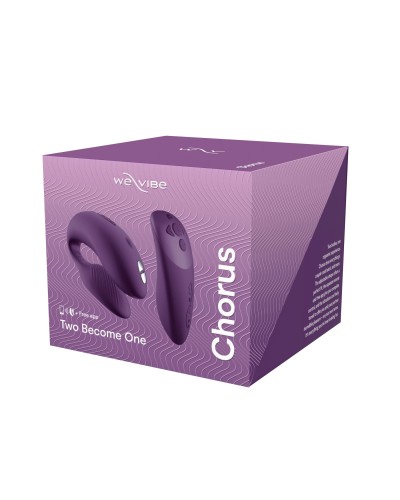 Смарт-вибратор для пар We-Vibe Chorus Purple, сенсорное управление вибрациями сжатием пульта