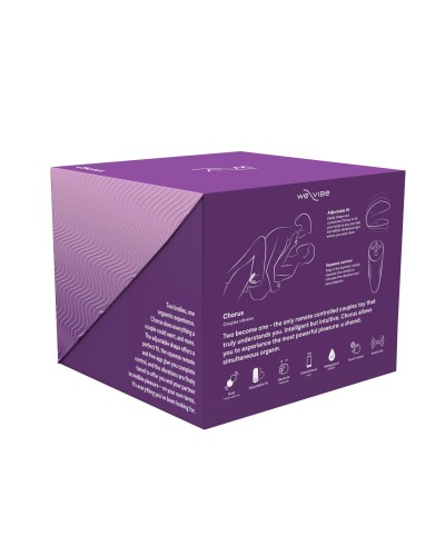 Смарт-вибратор для пар We-Vibe Chorus Purple, сенсорное управление вибрациями сжатием пульта