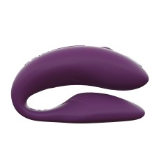 Смарт-вібратор для пар We-Vibe Chorus Purple, сенсорне керування вібраціями стисненням пульта	