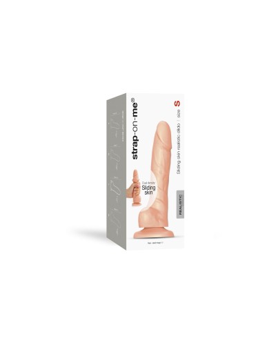 Реалістичний фалоімітатор Strap-On-Me Sliding Skin Realistic Dildo Vanille - S, ефект рухливої шкіри