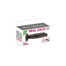 Фалоімітатор із присоскою Real Body — Real Zack Black, TPE, діаметр 3,7 см