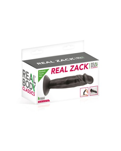 Фаллоимитатор с присоской Real Body - Real Zack Black, TPE, диаметр 3,7см