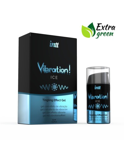 Жидкий вибратор Intt Vibration Ice (15 мл) EXTRA GREEN, очень необычный, действует до 30 минут