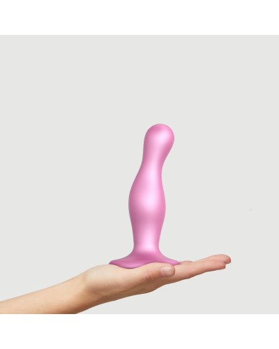 Насадка для страпона Strap-On-Me DILDO PLUG CURVY ROSE DRAGEE METALLIC - M