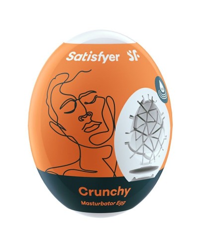 Самосмазывающийся мастурбатор-яйцо Satisfyer Masturbator Egg Crunchy, одноразовый, не требует смазки