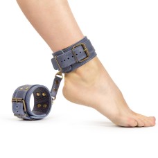 Преміум поножи LOVECRAFT блакитні, натуральна шкіра, в подарунковій упаковці