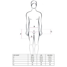 Прозорі чоловічі шортики Passion 025 SHORT black L/XL