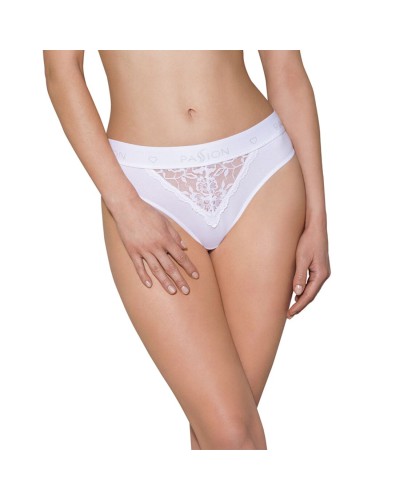 Трусики з широкою гумкою і мереживом Passion PS001 PANTIES white, size L