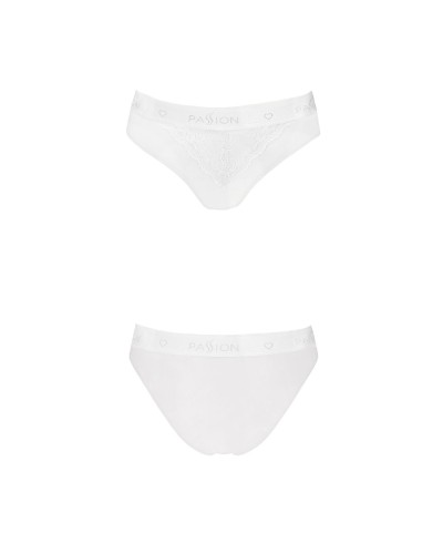 Трусики з широкою гумкою і мереживом Passion PS001 PANTIES white, size L